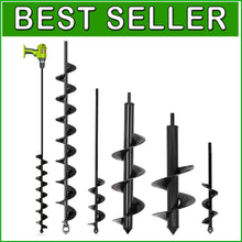 Load image into Gallery viewer, Heavy Duty 5-Piece Garden Auger Set - Perfect for Tough Soil and Easy Digging