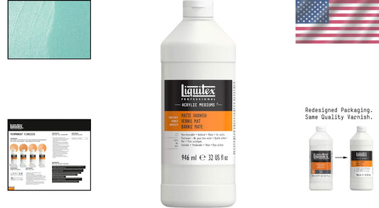 946ml Acrylic Matte Varnish - Water-Resistant & UV Resistant Protective Finish