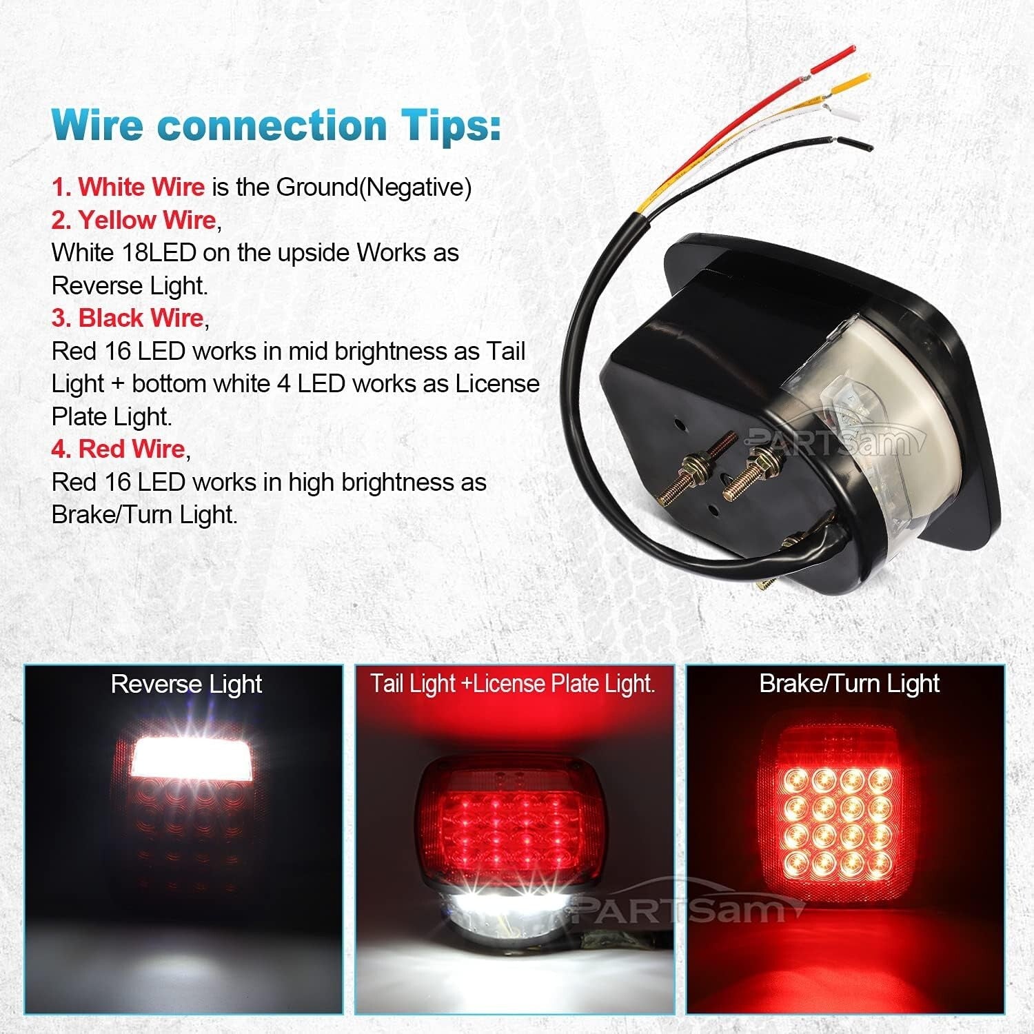 38 LED Universal Tail Light Set for Wrangler & 12V Vehicles - Waterproof Combo