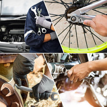 Load image into Gallery viewer, Durable 18pc Metric Ratcheting Wrench Set with Chrome Vanadium and Roll Up Bag