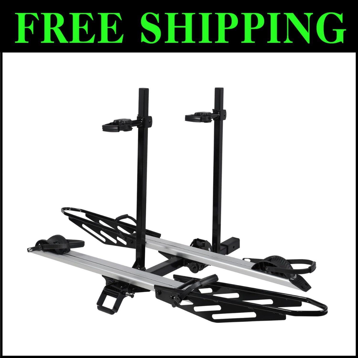 Heavy-Duty Hitch Mount Bike Rack for E-Bikes - Fits SUVs & RVs with 2” Receiver