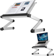 Load image into Gallery viewer, Portable 360-Degree Adjustable Reading Stand for Cookbooks &amp; Laptops - Silver