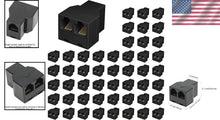 Load image into Gallery viewer, 50 Pack RJ12 6P6C Female-to-Female Telephone Line Splitters - Clear Connection