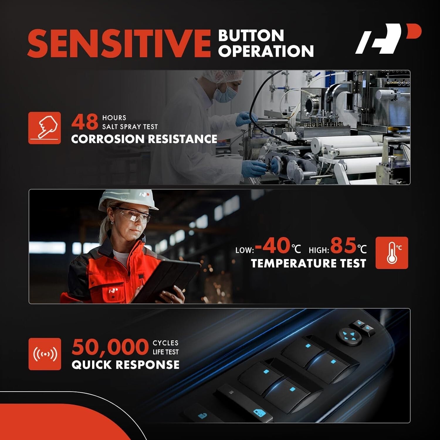 Replacement Power Window Switch for 2014-2018 SUVs - Easy Plug-in Installation