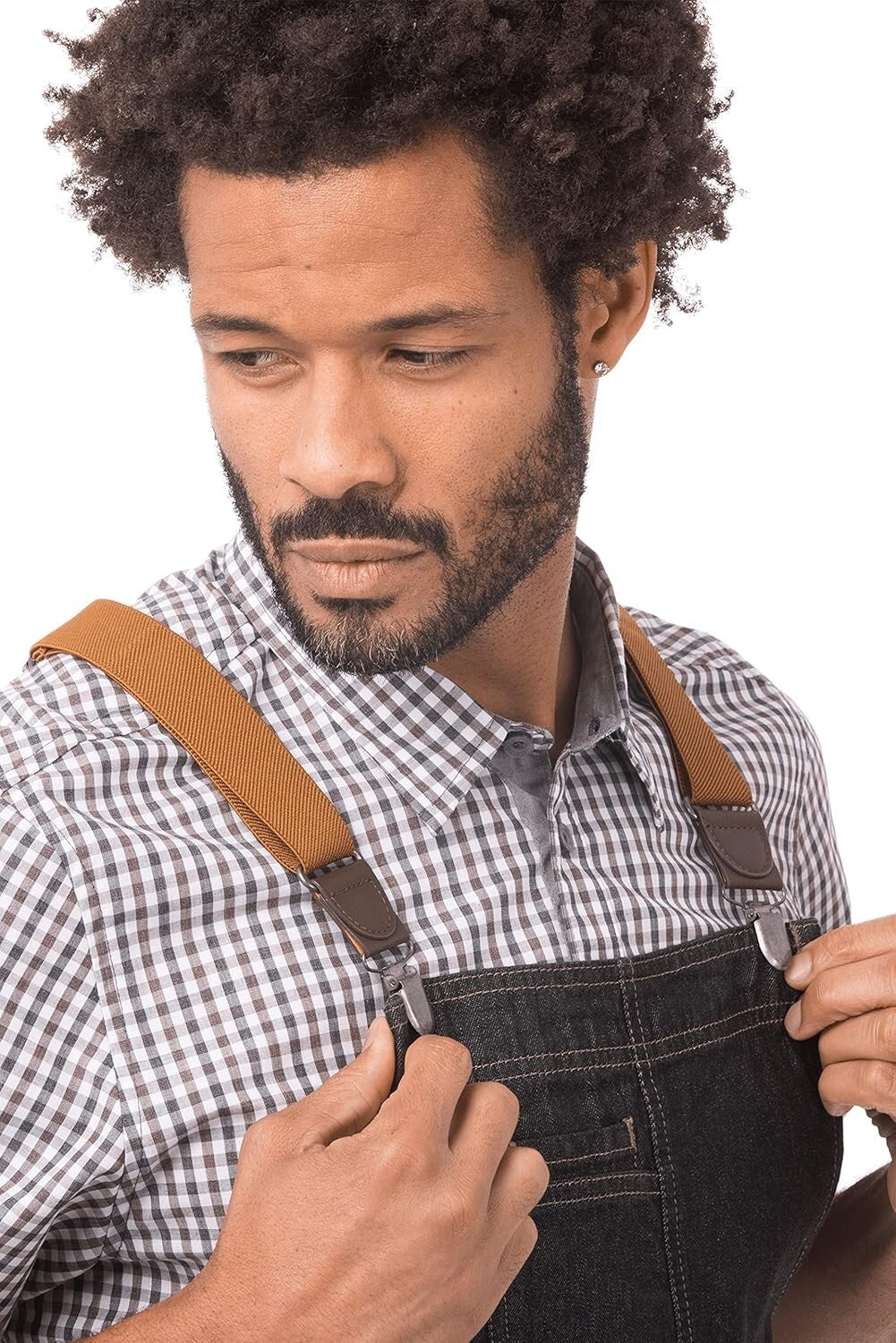 Durable Unisex Berkeley Bib Apron with Adjustable Suspenders - Full Coverage