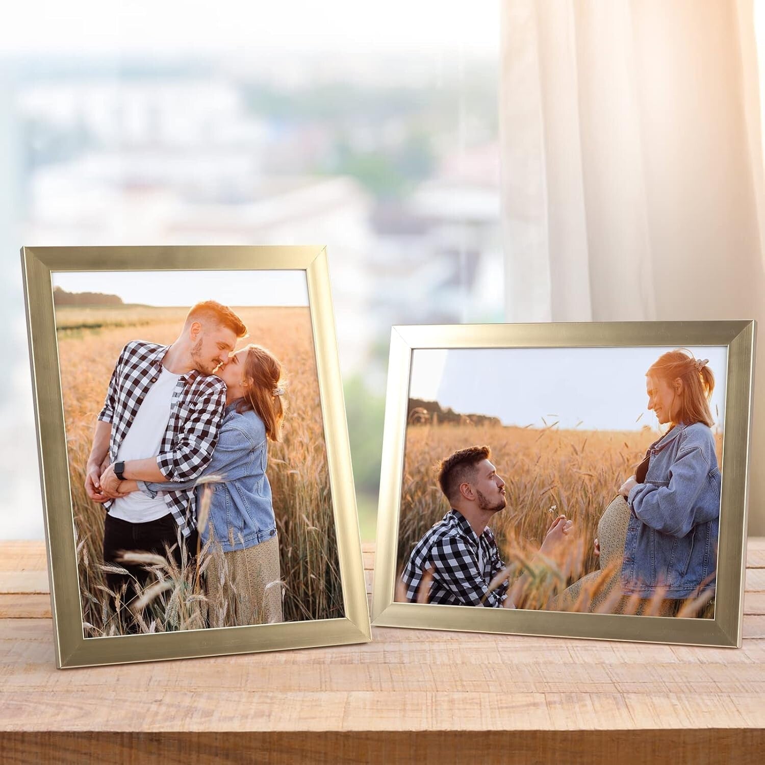 Elegant Gold 8.5x11 Picture Frame Set of 12 - Ideal for Awards & Certificates