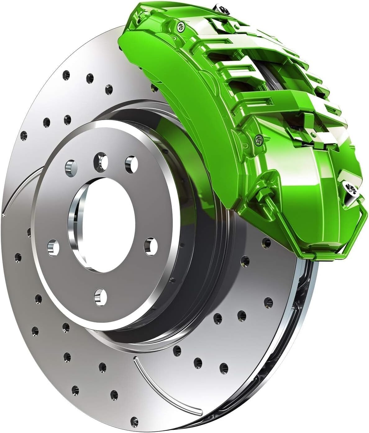 Epoxy Brake Caliper Paint Kit - High Temperature, Lime Green Finish, Made in USA