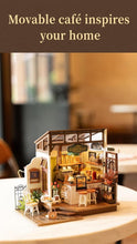 Load image into Gallery viewer, Compact DIY Miniature Café Dollhouse - Relaxing Craft Experience with LED