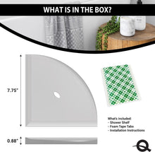 Load image into Gallery viewer, 8" Corner Shower Shelf - Retro Fit Wall-Mounted Organizer in Oil Rubbed Bronze