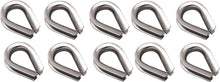 Load image into Gallery viewer, Lightweight Yet Strong 316 Stainless Steel Thimble for Marine Use - 5/16" to 1"