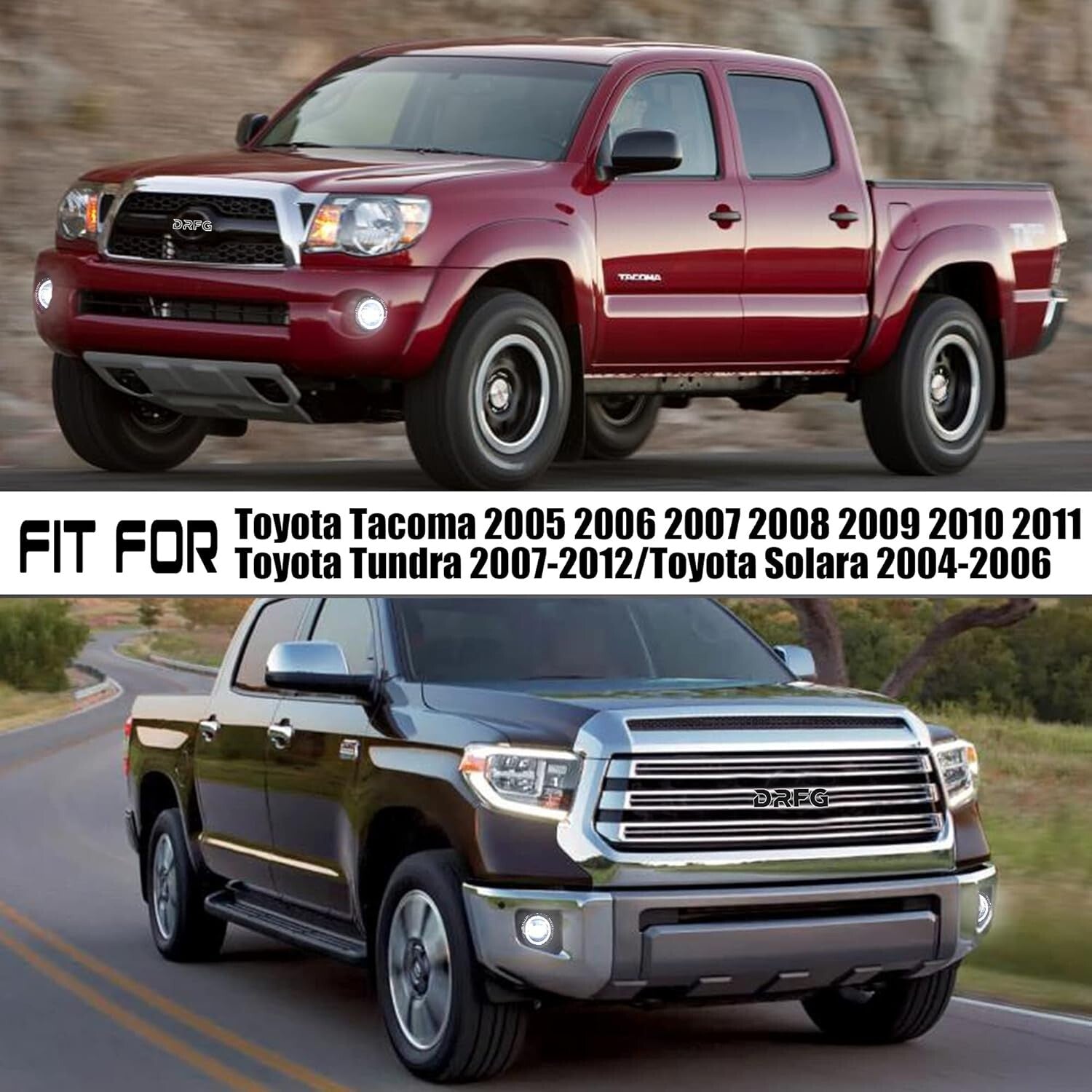 Bright LED Fog Light Assembly for Toyota Models 2004-2012 - Improved Visibility