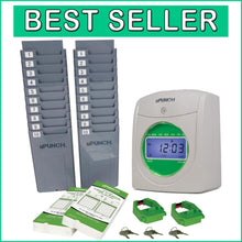Load image into Gallery viewer, Small Business Time Clock Bundle: Accurate Tracking with 100 Cards &amp; Accessories