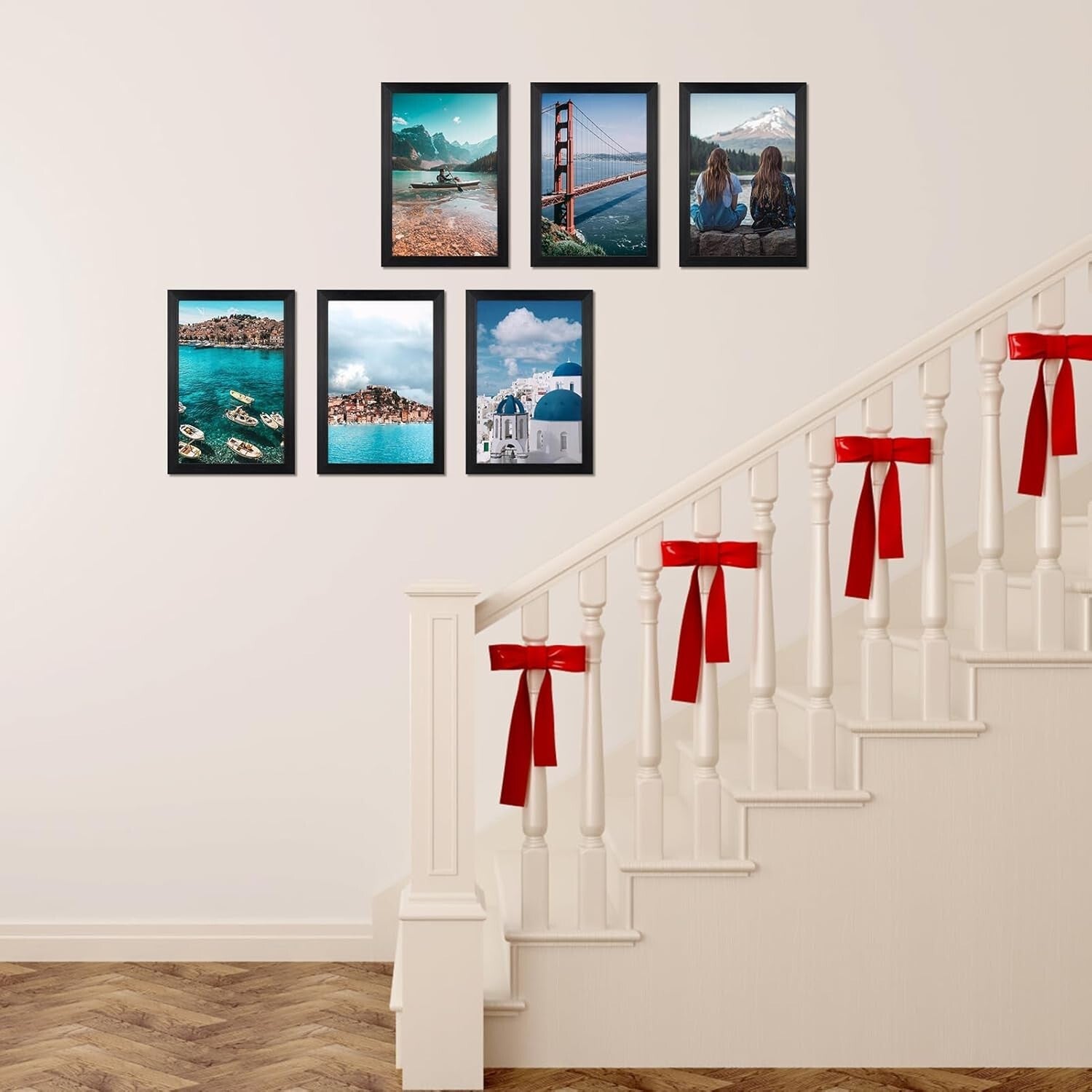 Elegant 8x12 Black Glossy Picture Frame Set - 12 Pack for Stylish Displays