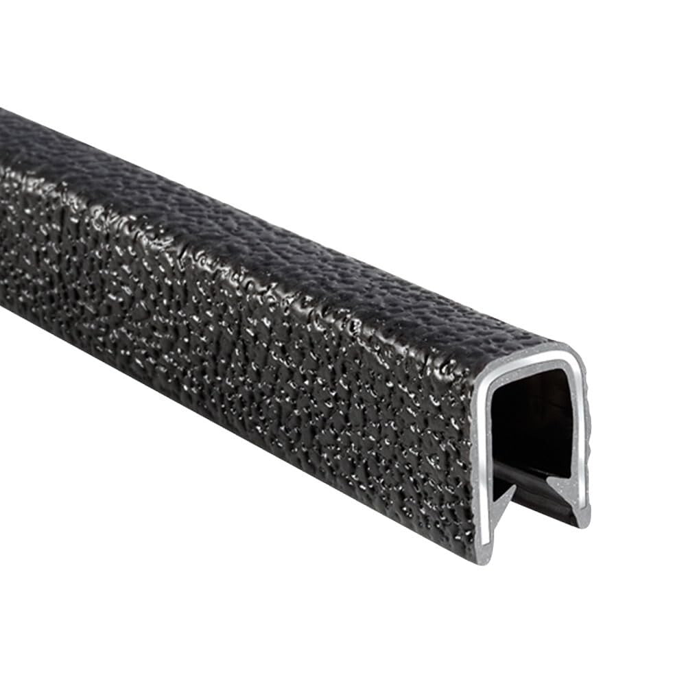 100' Weather-Resistant PVC Edge Protector - Fits 1/8" Edges, Pebble Texture