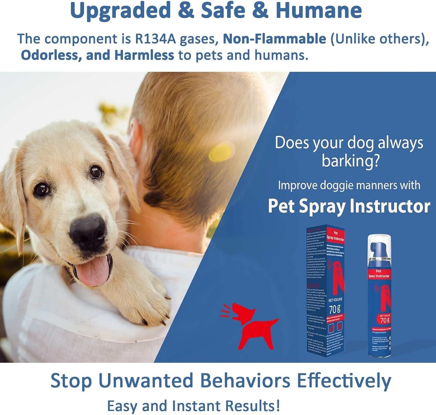 4-Pack of 70ml Dog Instructor Spray - Instant Correction for Unwanted Behaviors