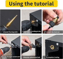 Load image into Gallery viewer, Professional Rivet Nut Hand Tool with 10 Mandrels - Ideal for All Metal Jobs