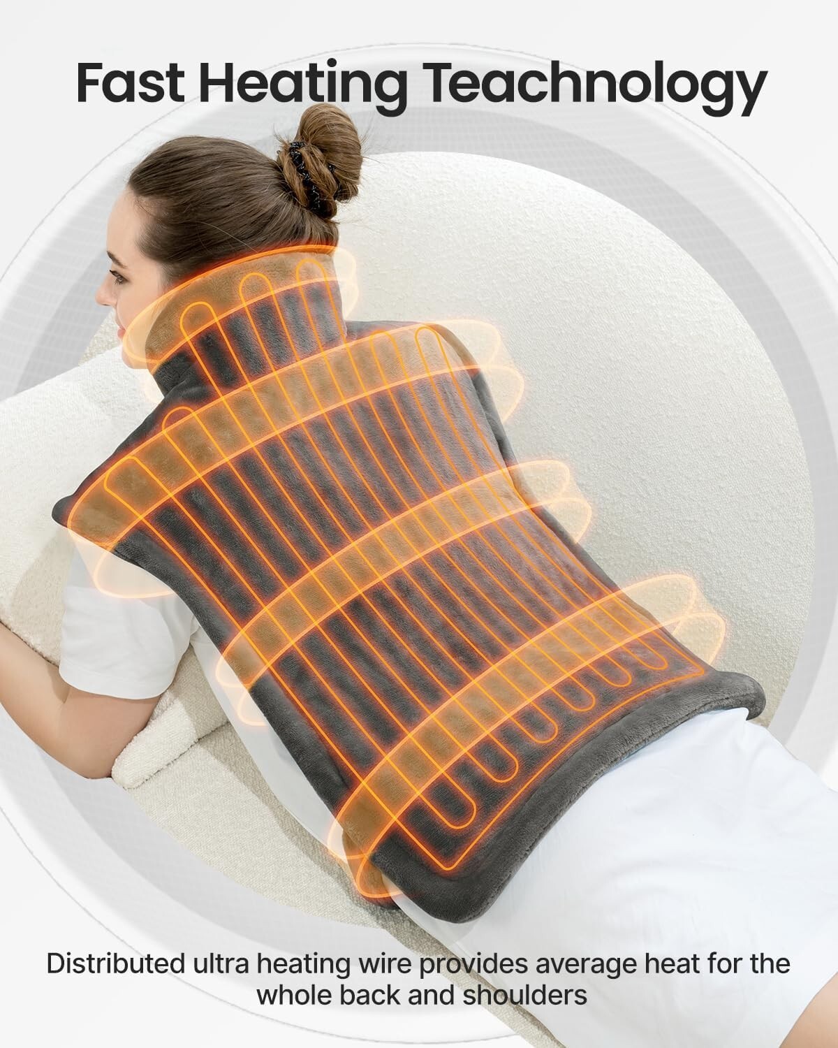 Luxurious 24"x33" Electric Heating Pad for Pain Relief - Ideal Gift for Wellness