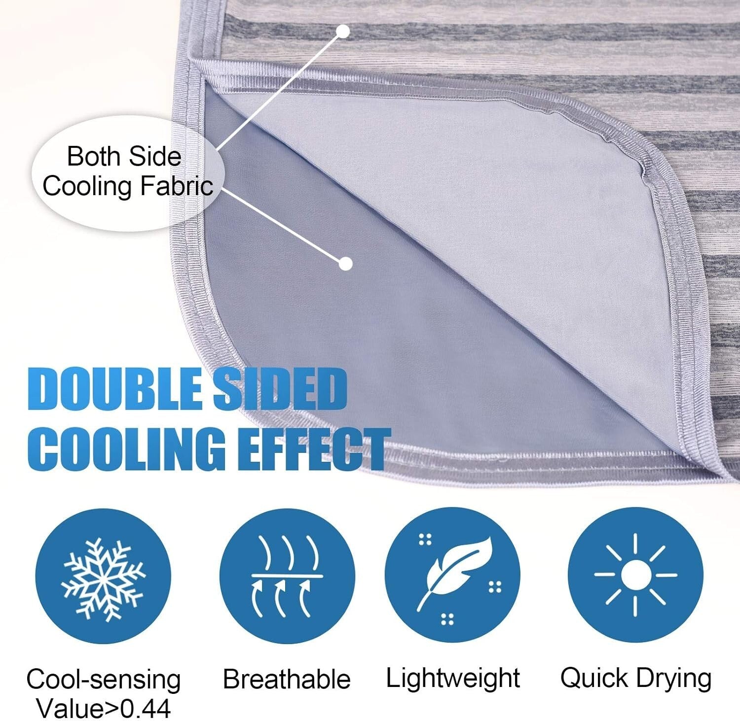 Breathable Double-Sided Cooling Blanket for Hot Summer Nights - Travel-Friendly