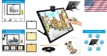 Load image into Gallery viewer, Rechargeable A3 LED Light Pad with Magnet Clip &amp; Adjustable Stand for Artists