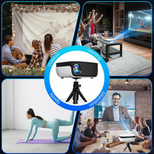 Load image into Gallery viewer, Mini Projector 1080P - 7500L Brightness &amp; 2 Speakers for Home Theater Experience