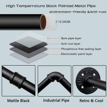 Load image into Gallery viewer, Portable 72''L Iron Clothes Rack with Hooks – Ideal for Laundry and Retail