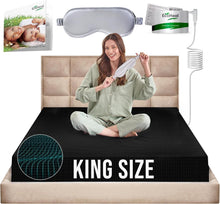 Load image into Gallery viewer, Soft Black King Size Grounding Bed Sheet - 400 Thread Count &amp; Conductive Silver
