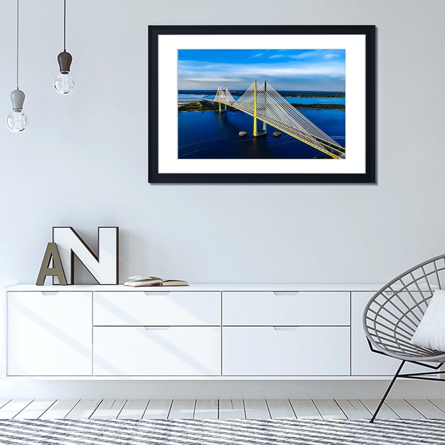 Quality 24x36 Poster Frame Set - 6 Black Frames with Easy Wall Mounting