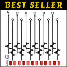 Load image into Gallery viewer, 12 Heavy-Duty 18-Inch Ground Anchor Kit for Securing Outdoor Structures