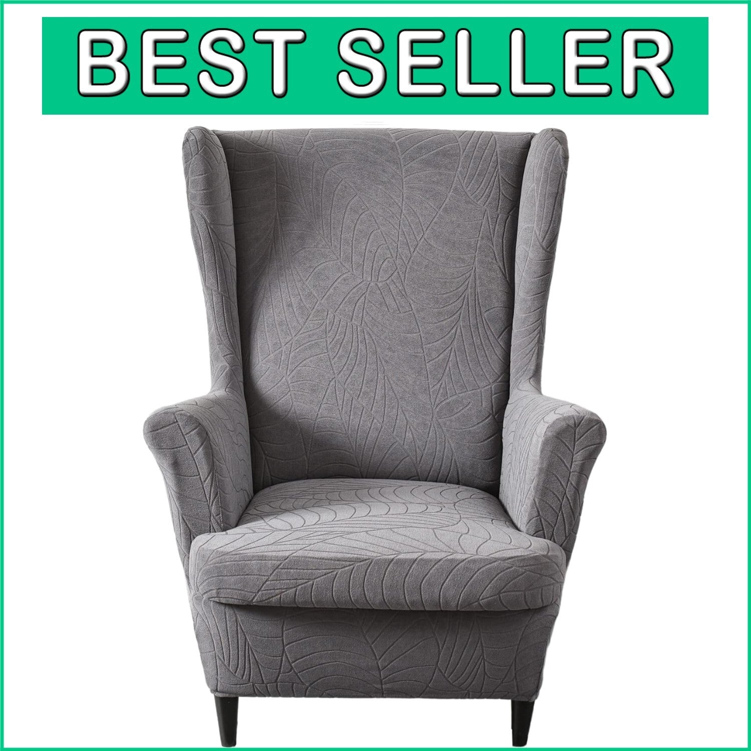 Elegant Stretch Wingback Chair Covers - Durable Slipcovers for Living Room T16