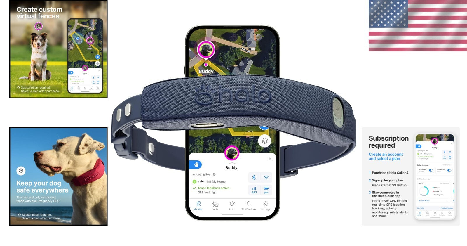 All-New GPS Wireless Dog Fence Collar - Waterproof, Long Battery Life, One Size