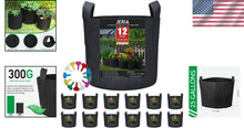 Load image into Gallery viewer, Space-Saving 12-Pack 25 Gallon Fabric Grow Bags with Drainage - Easy to Move