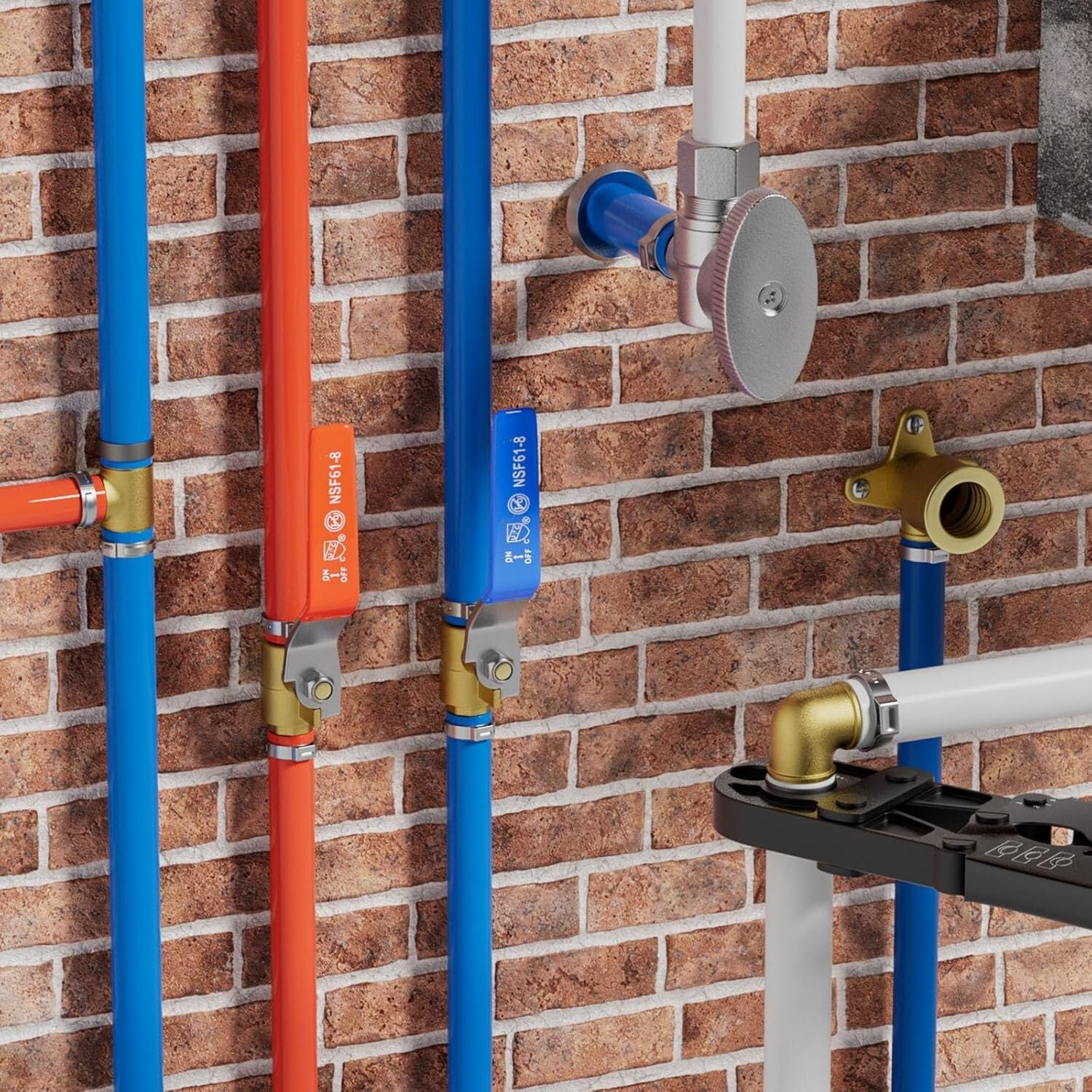 Seamless Transition 20-Pack PEX to NPT Brass Drop-ear Elbows for Plumbing