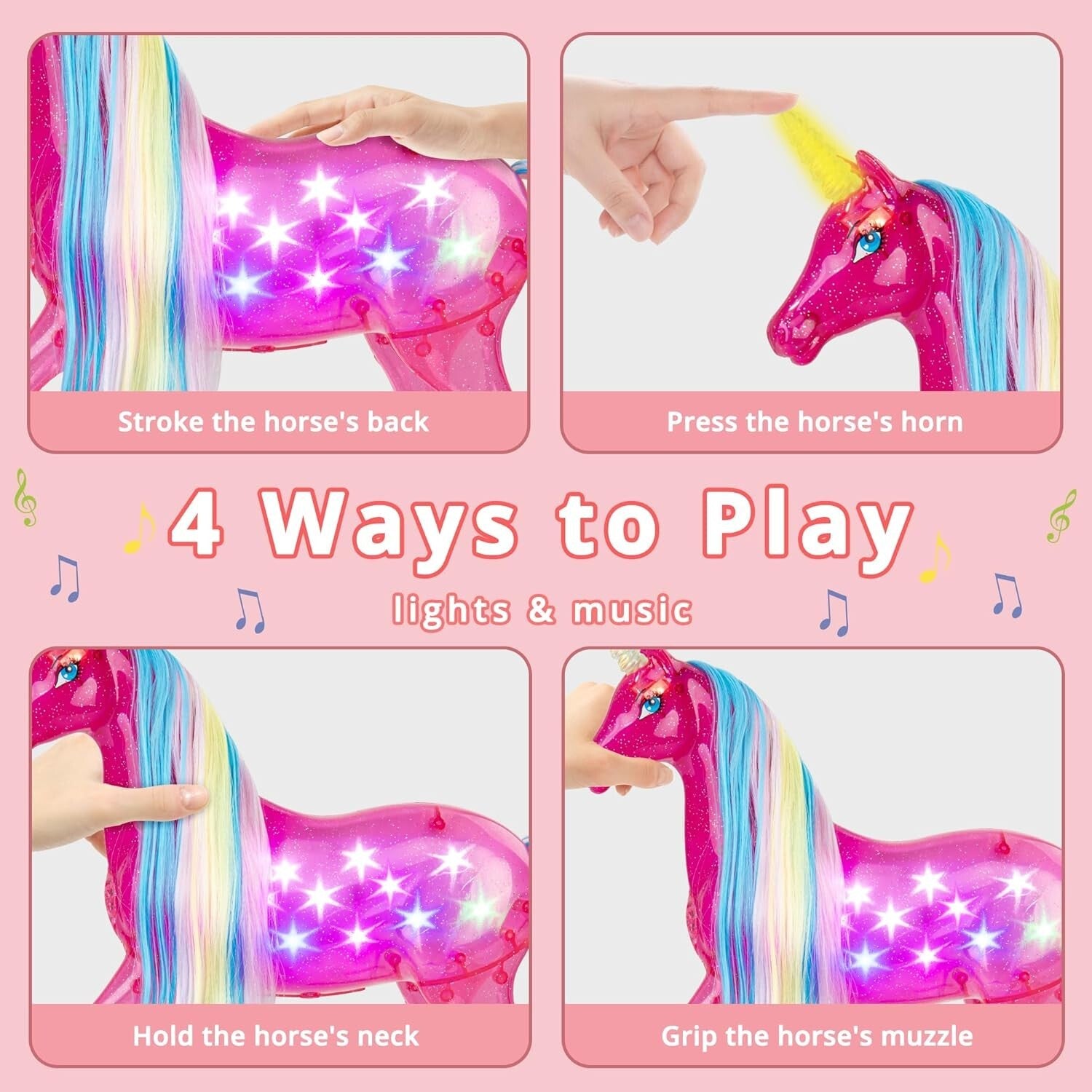 Magical Unicorn Doll Playset with Bright Lights & Sounds - Ideal Gift for Girls