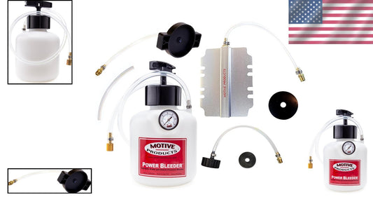 Universal 2-Quart Power Bleeder Kit with Hydraulic & Clutch Adapters - USA Made