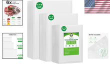 Load image into Gallery viewer, Versatile 300 Count Vacuum Sealer Bags: Gallon, Quart &amp; Pint for Food Safety
