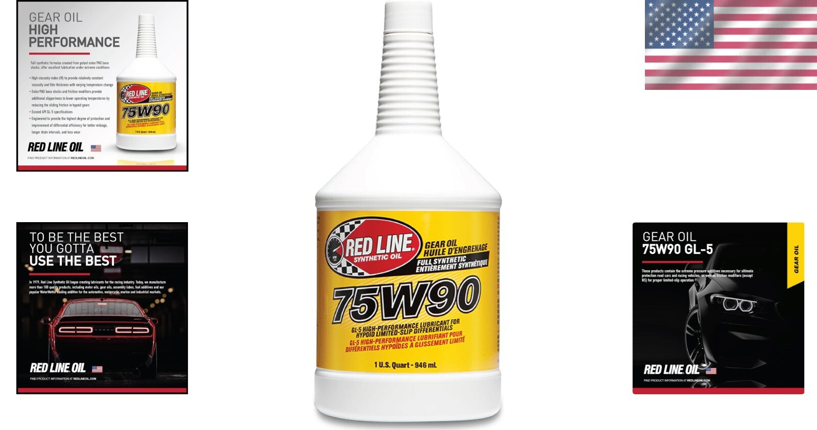 75W90 GL-5 Synthetic Gear Oil for Superior Differential Performance - 2 Pack