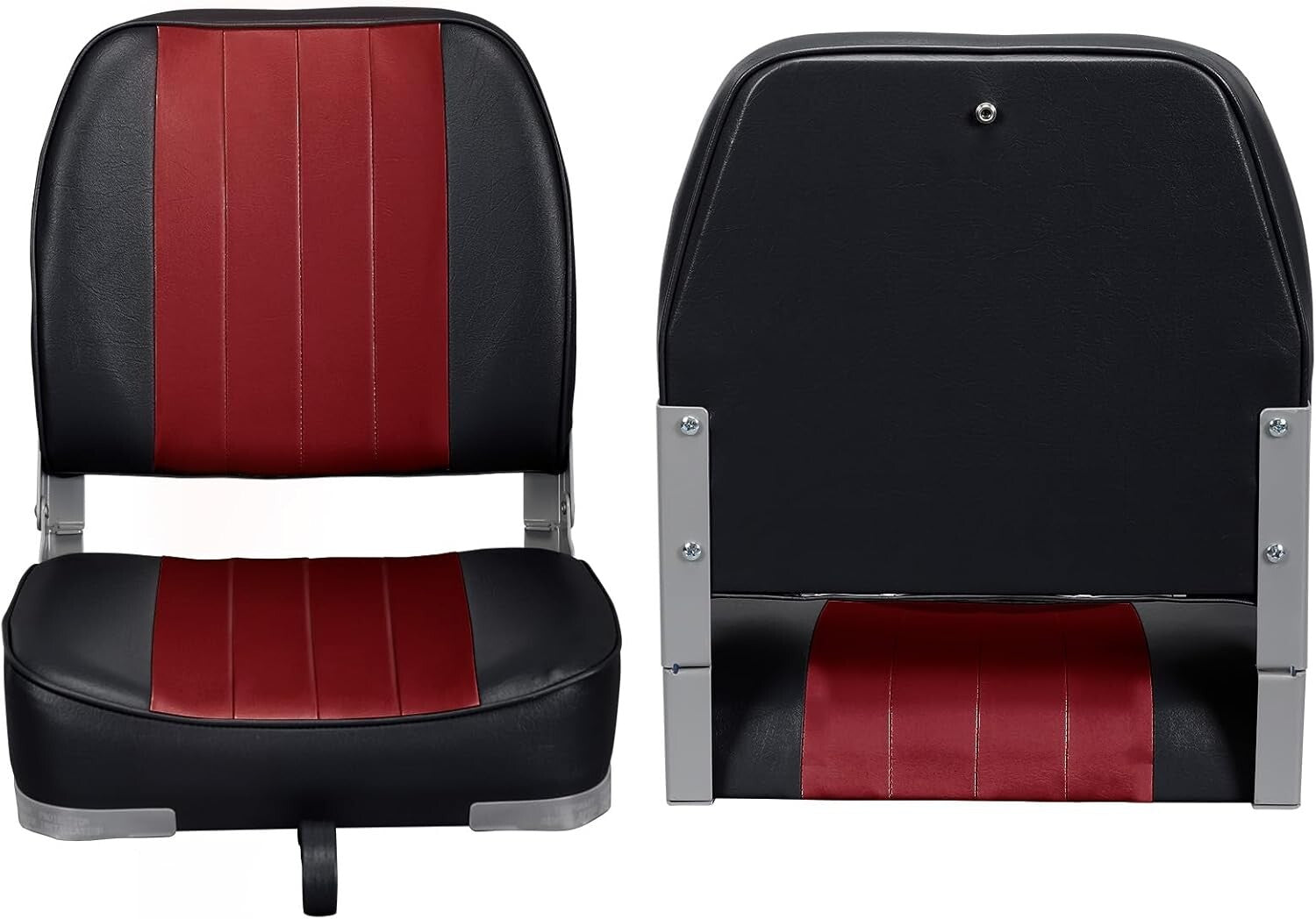 Durable Low Back Folding Boat Seats for Ultimate On-Water Comfort - 2 Seats