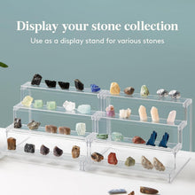 Load image into Gallery viewer, 12-Inch Clear Plastic Display Stand - Tool-Free Assembly for Organizing &amp; Decor