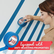Load image into Gallery viewer, Bulk Blue Painters Tape - 3-Inch x 60-Yards, 12 Rolls for Sharp, Mess-Free Lines