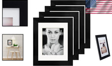 Load image into Gallery viewer, Versatile Black Wood Frame for 8x10/11x14 Photos - Wall/Tabletop Mounting