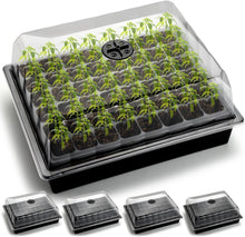 Load image into Gallery viewer, Heavy-Duty 5-Pack Seed Starter Trays with Leak-Proof Dome for Indoor/Outdoor Use