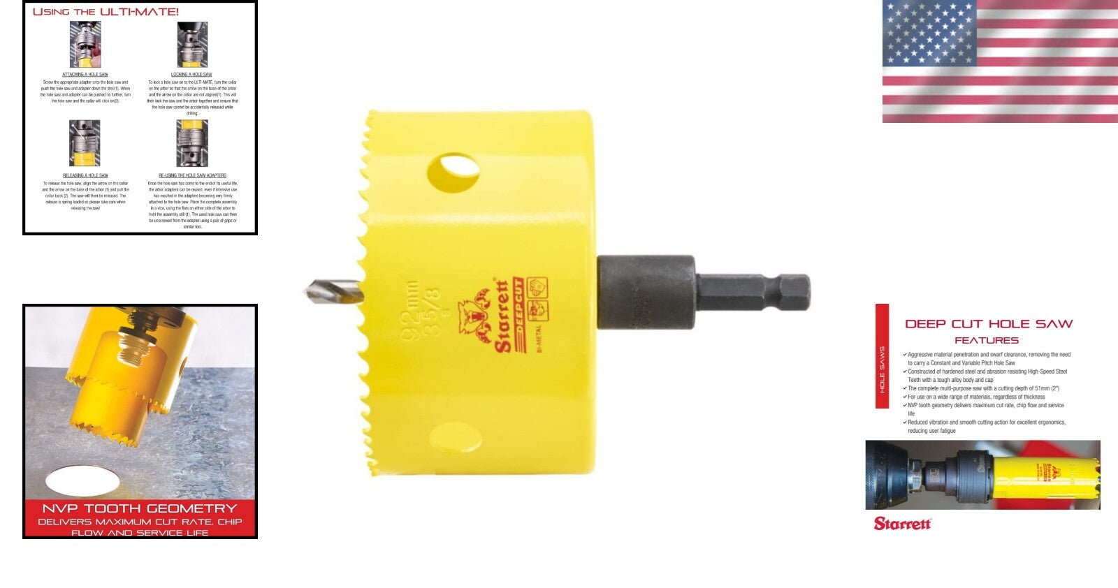 Precision Bi-Metal Hole Saw with 2" Depth - Ideal for Wood, Metal & Steel