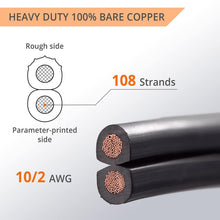 Load image into Gallery viewer, Durable 10/2 Low Voltage Landscape Lighting Wire - 50 Feet, Compliant &amp; Reliable