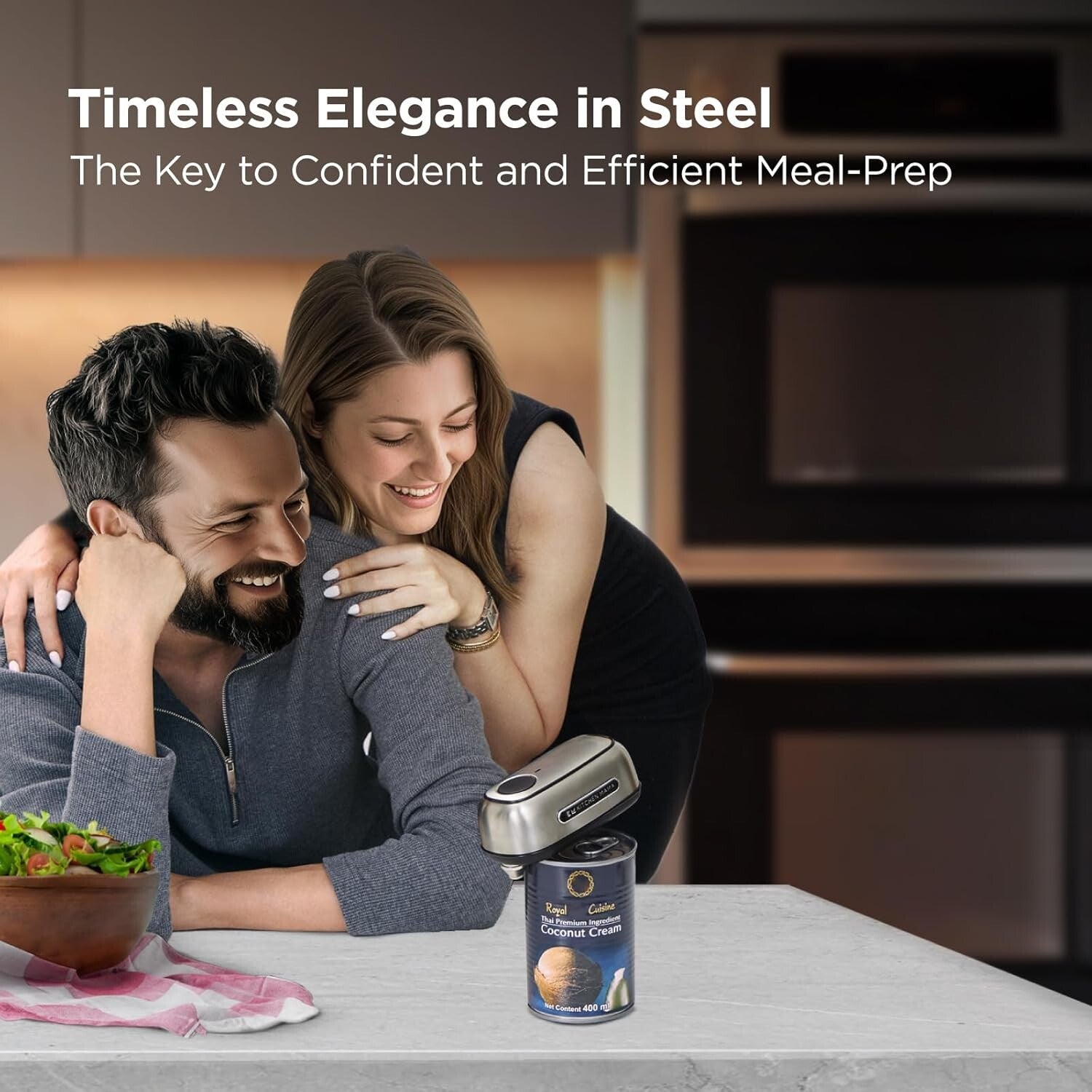 Professional-Grade Automatic Can Opener for Large Cans - Compact & User-Friendly