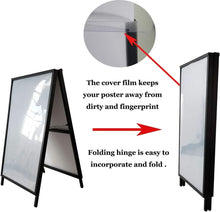 Load image into Gallery viewer, Durable Black Sidewalk Sign 24x36 for Promotions with Easy Ad Replacement System