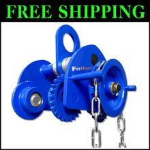 Load image into Gallery viewer, 1 Ton Heavy-Duty Chain Hoist Trolley - Ideal for Warehouses &amp; Construction Sites