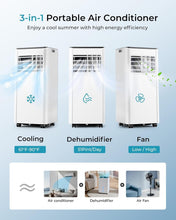 Load image into Gallery viewer, Quiet 8,000 BTU Portable AC with Remote Control - Cools 350 Sq.Ft Instantly