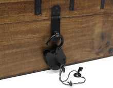 Load image into Gallery viewer, Large Handcrafted Storage Chest with Vintage Iron Lock - 14.5x8x6.75 Inches