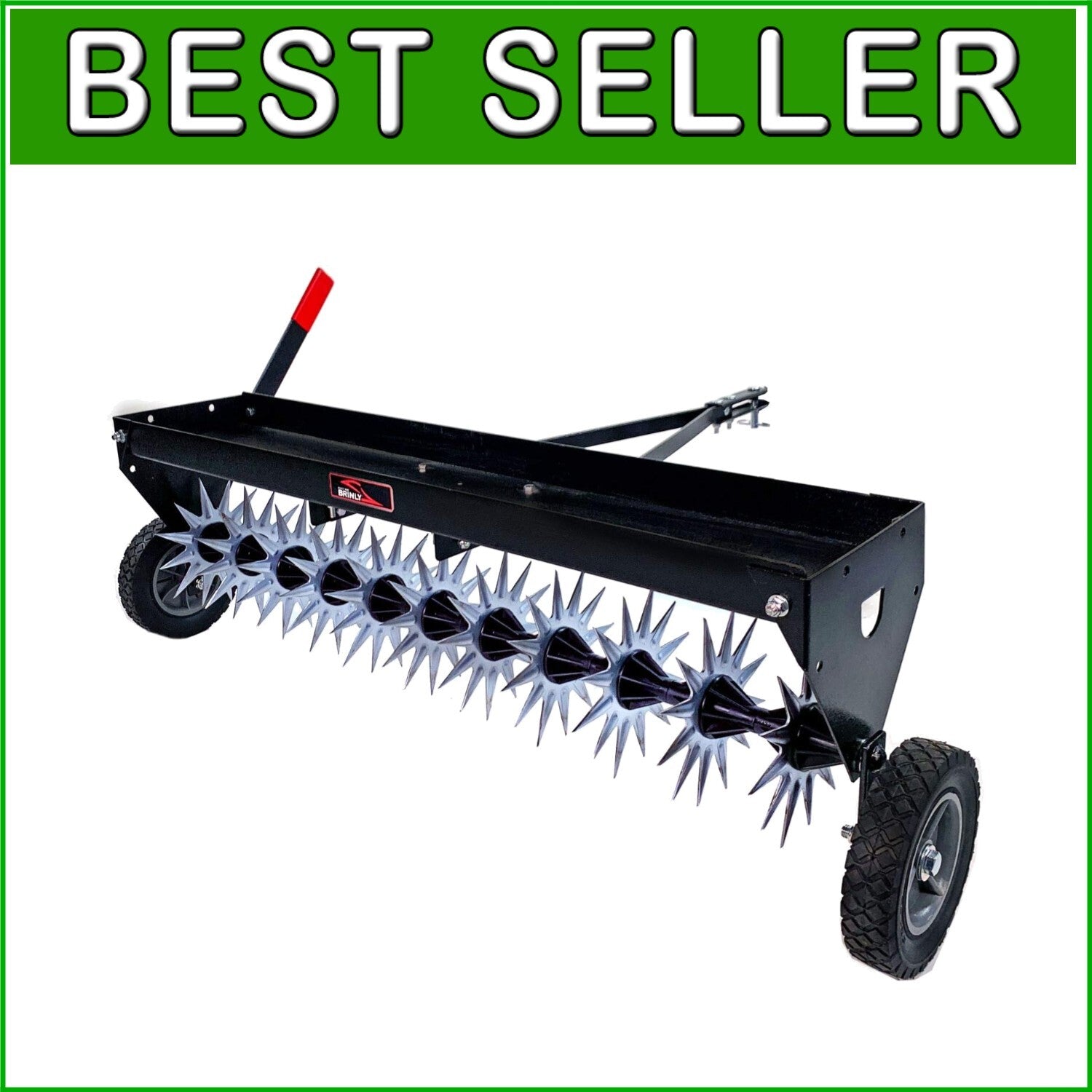 Efficient 40" Spike Aerator with All-Steel Design and Easy Transport Wheels