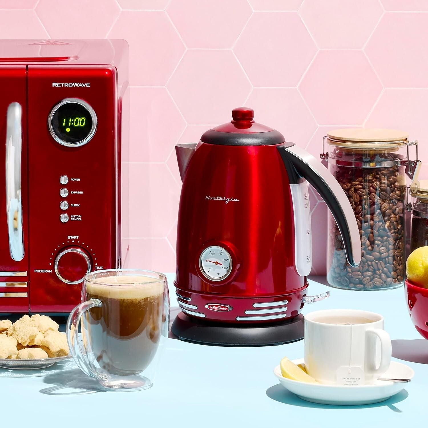 1.7L Retro Electric Water Kettle with 1500W Rapid Boil and Boil-Dry Protection